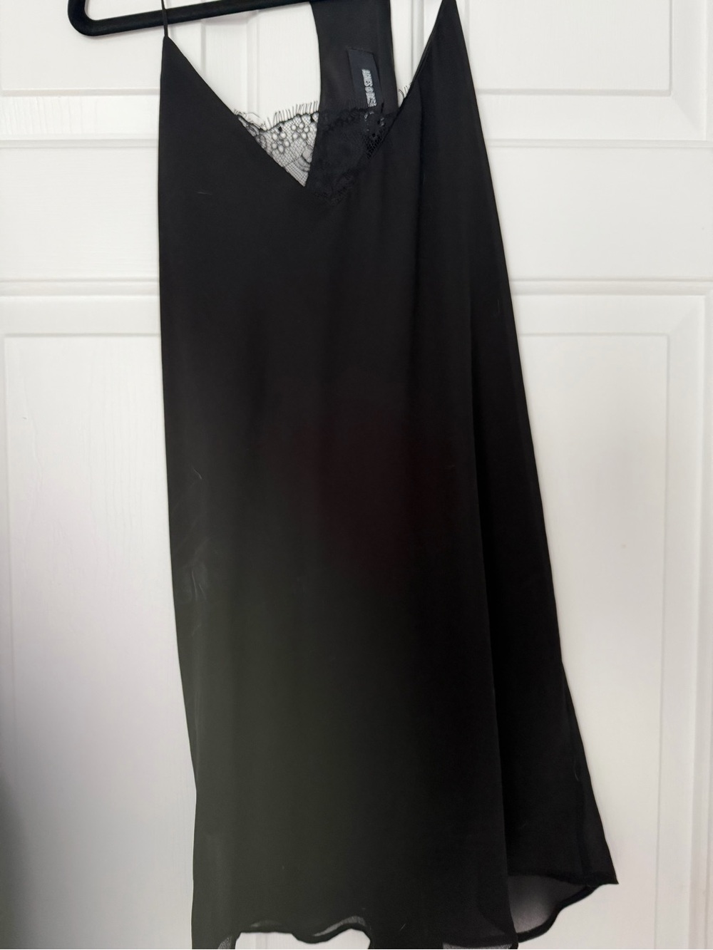 Agnes & Dora Black Tank with Lace Detail